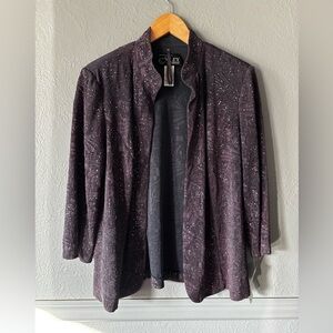 Alex Evenings | Glitter Evening Jacket | 18W | Dark Gray